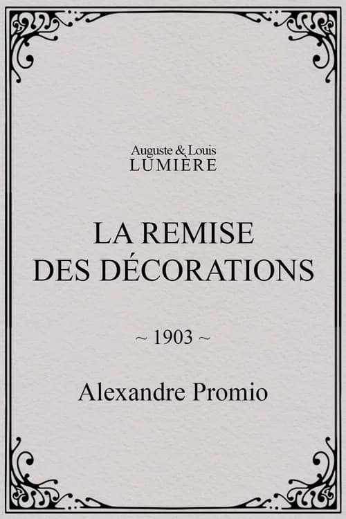 La remise des décorations